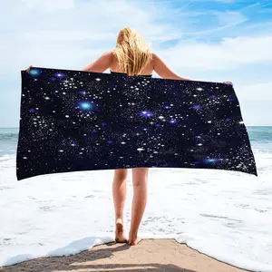 Galaxy Starry Sky Digital Print Beach Towel, Quick Dry Pool Towel, Multipurpose Camping Towel & Bath Towel Blanket, Ideal for Beach Pool Camping, Perfect Gift
