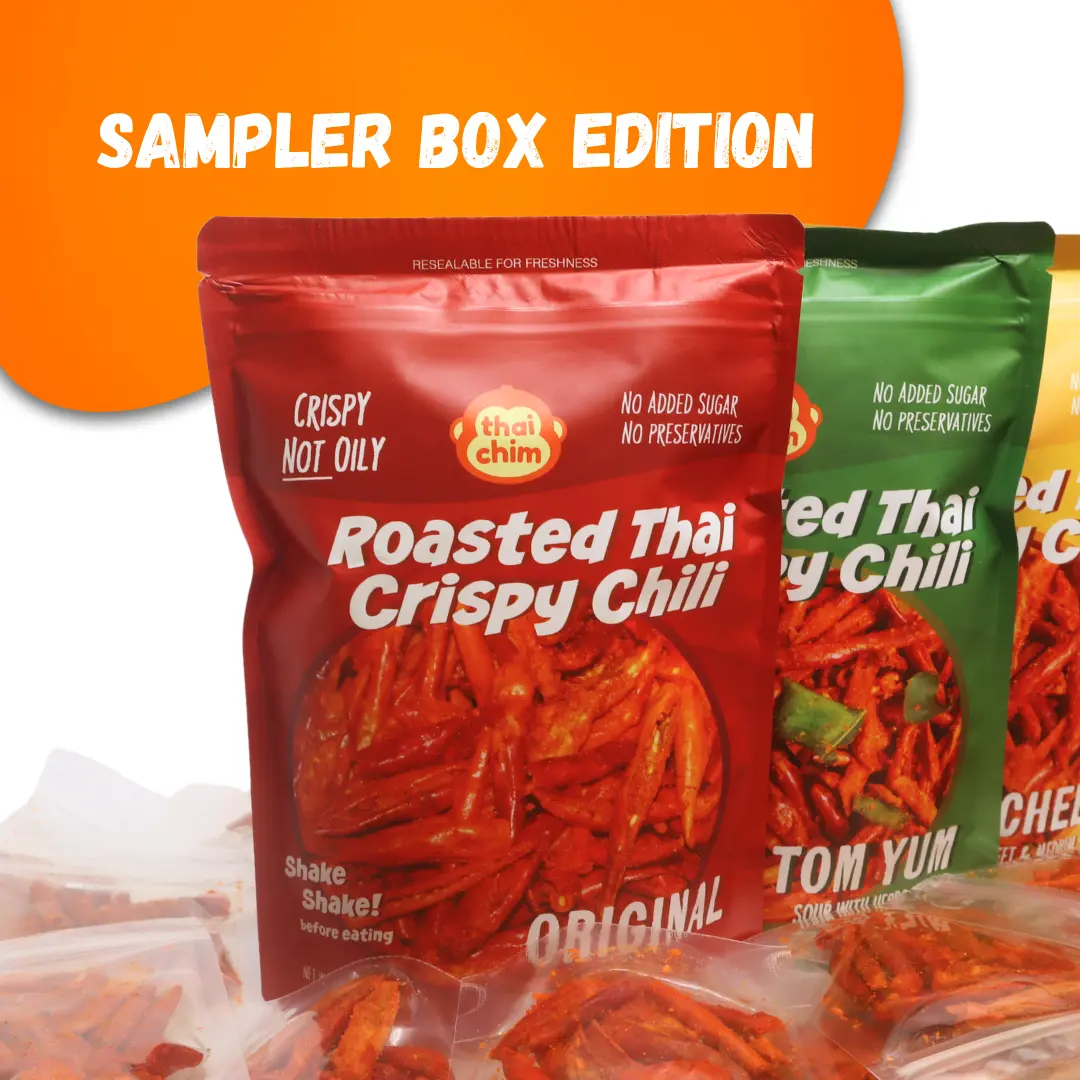 Sampler Box Edition - Roasted Thai Crispy Chili Mix Flavors (Original, Tom Yum, Larb, Cheese)
