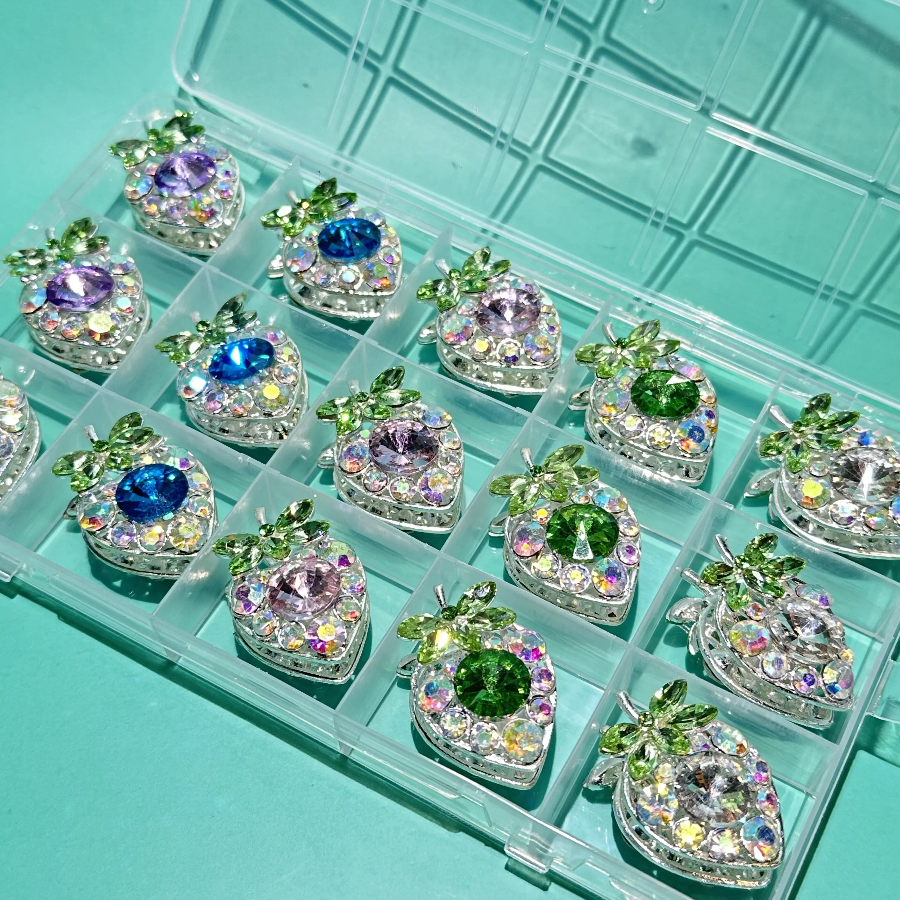 【B140】【Strawberry Metal Beads 】28mm Rainbow Mix For DIY Pen/Jewelry Making