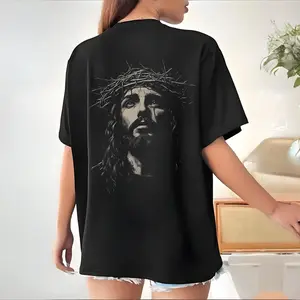 Women's Casual Crew Neck Christian T-Shirt, Unisex Religious Faith Streetwear, Jesus Christ Apparel, Ideal Gift for Him or Her, PL9 Top summerwins