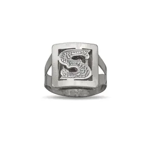 Initial Silver Ring 925 Sterling Silver Rin