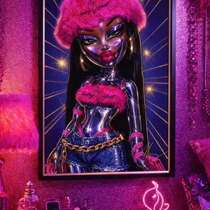 CyberBrat Doll Poster 16.5×23.3 inch , Thick Matte Paper Multicolor Inkjet Print Custom Artwork