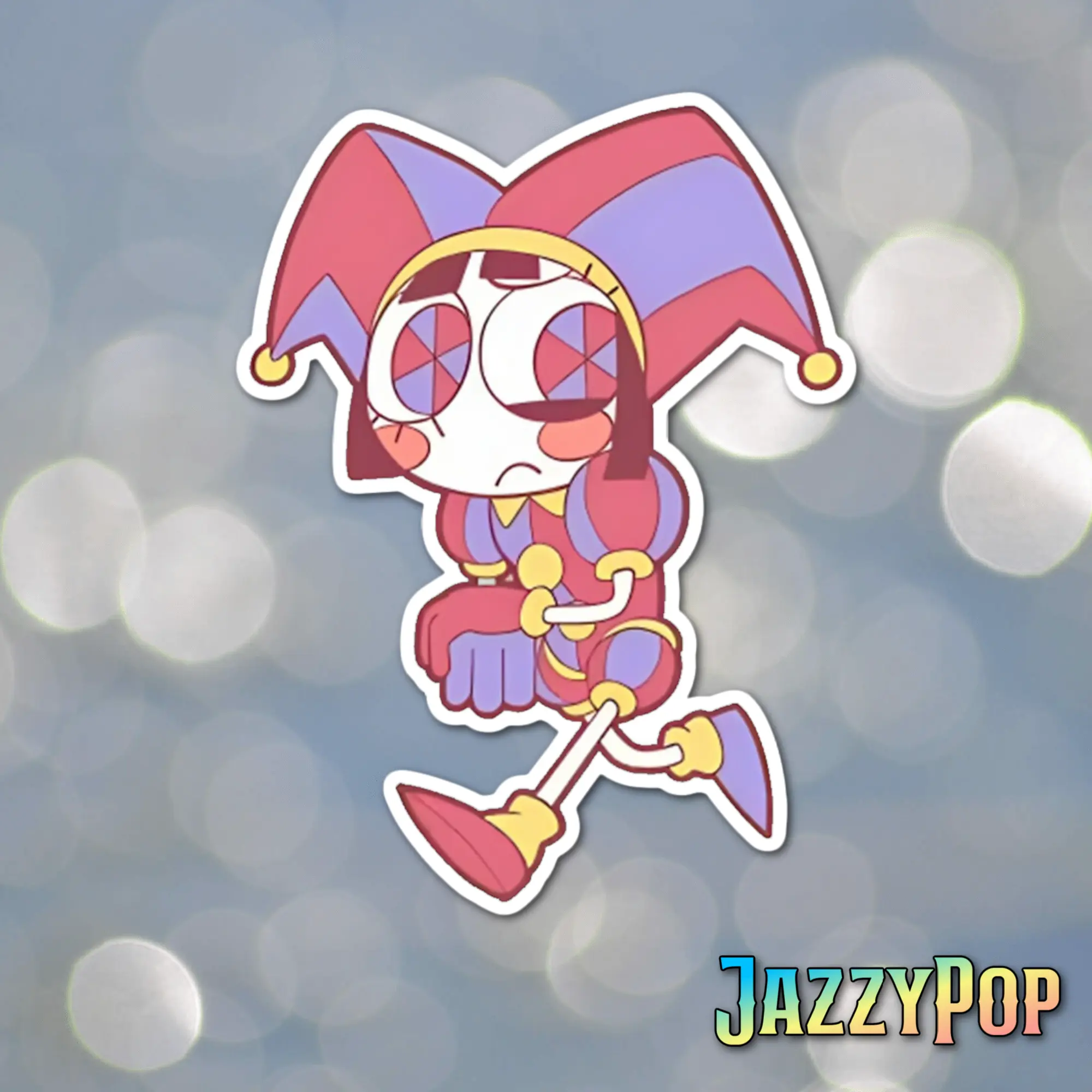 3.25" Pomni from Amazing Digital Circus trending youtube video Laminated Laptop sticker gift for friends and family perfect for laptop tablet pc kindle tumbler mug and more