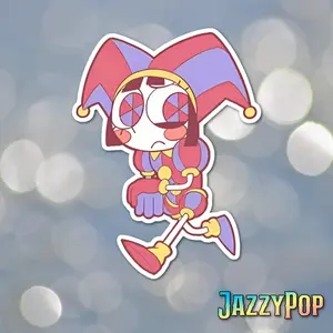 3.25" Pomni from Amazing Digital Circus trending youtube video Laminated Laptop sticker gift for friends and family perfect for laptop tablet pc kindle tumbler mug and more