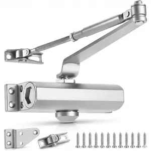 Automatic Hydraulic Door Closer - Adjustable Soft Close for Residential & Light Commercial Use - Grade 3 Heavy Duty , Easy Install with Template,  (88-143 lbs)
