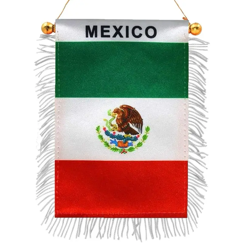 Mexico Flag Banner - Car & Window Rearview Mirror Decoration