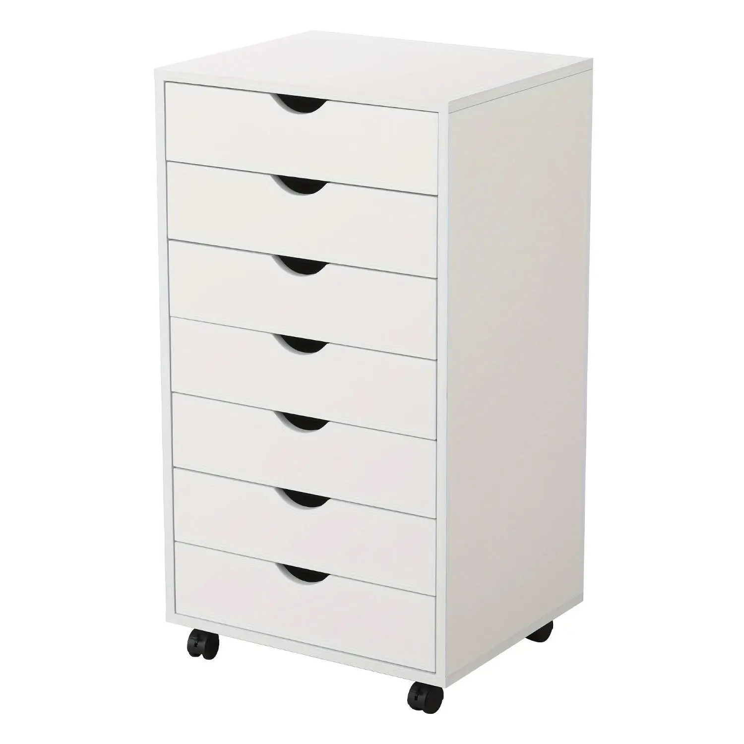 7-Drawer Chest, Mobile Storage Cabinet | Rolling Wood Dresser & File Organizer with Wheels Under Desk, only for Office