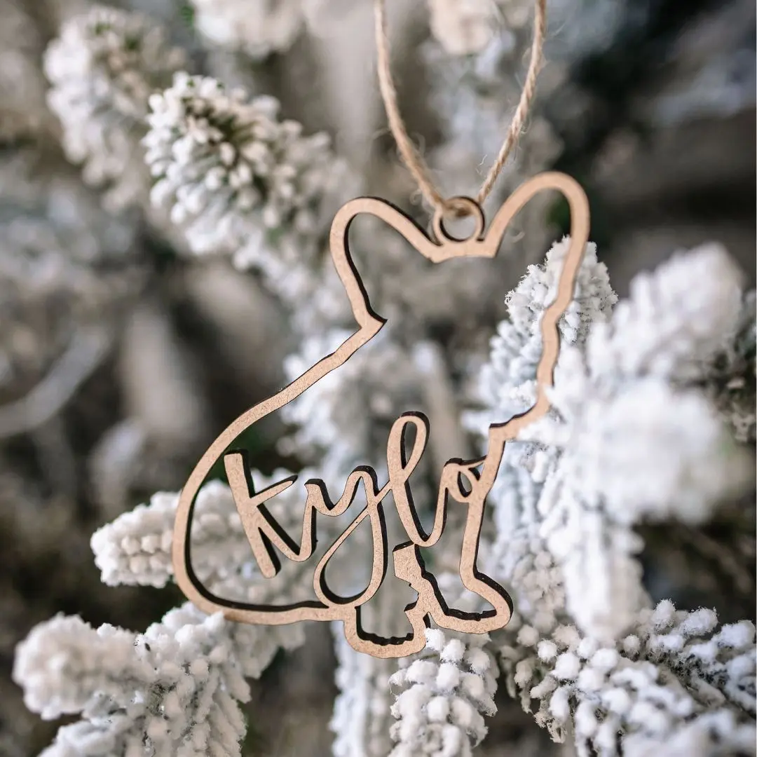Personalized French Bulldog Christmas Ornament