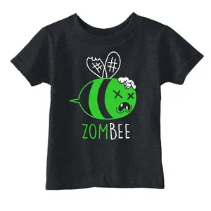 Toddler Funny T Shirts Zombee Sarcastic Zombi Graphic Novelty Halloween Tee For Young Kids Funny Toddler Shirts Halloween Apparel for Toddler Funny Zombie Apparel Childrens Graphic Tees Black