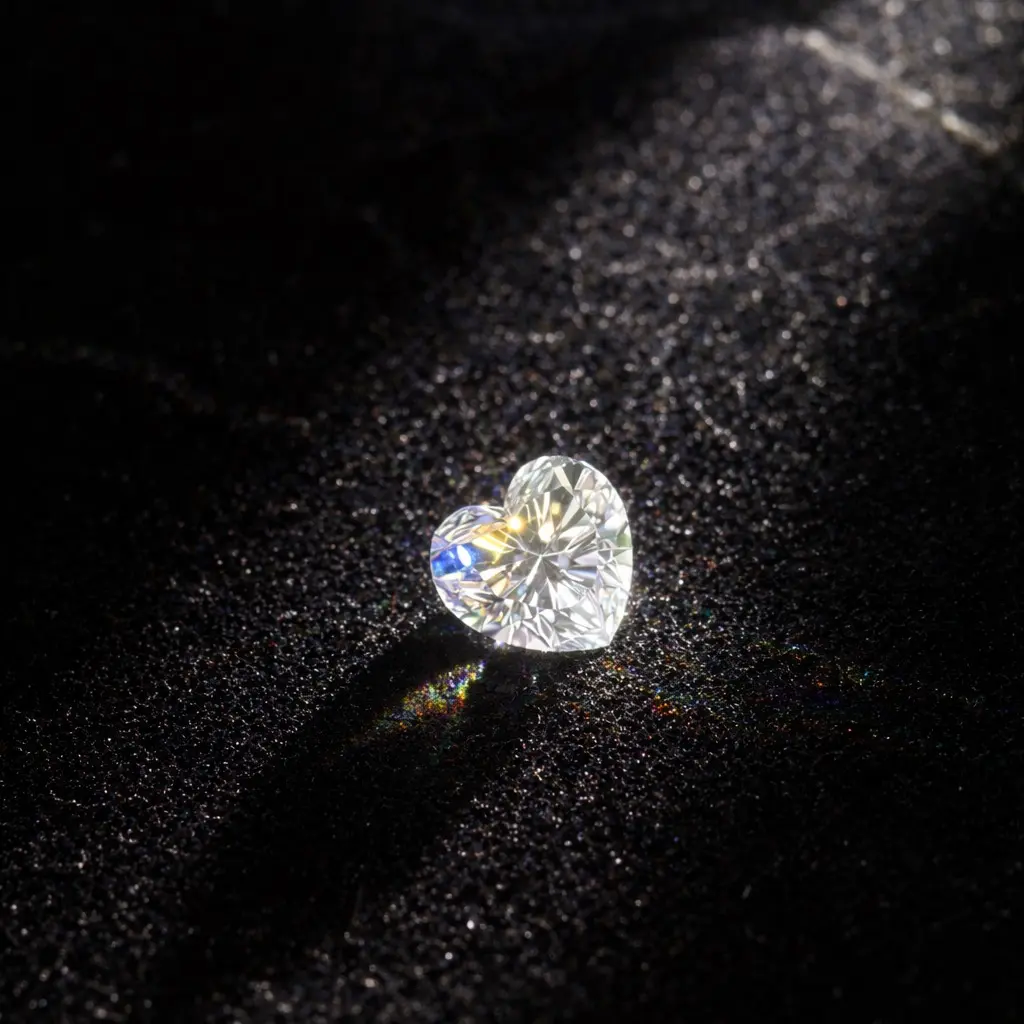 Limited-Time Flash Sale | 2-Carat, D-Color, VVS Clarity, Certified Heart-Shaped Loose Moissanite