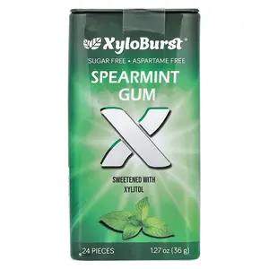 Xyloburst Xylitol Gum, Spearmint, 24 Pieces, 1.27 oz (36 g)