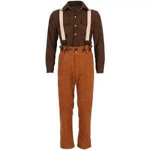 Titanic Jack Dawson Cosplay Costume Jack Tops Pants Overalls Outfits Full Set Halloween Carnival Suit, WPS230055