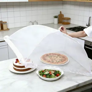 Mesh Food Covers in 2 Sizes – Ideal for Outdoor Use Includes extra-large and large cake covers — suitable for indoor and outdoor use. Picnic accessories, fruit cover tents that keep flies, bugs, and mosquitoes away. Protects food safety with ease.