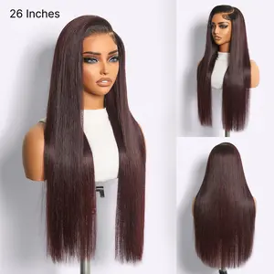 【New Drop】Luvme All-Day Comfort Wig 180% Density Rich Dark Plum Bone Straight with Baby Hair PartingMax Glueless 7x6 Closure HD Lace Wig Pre-Cut Lace