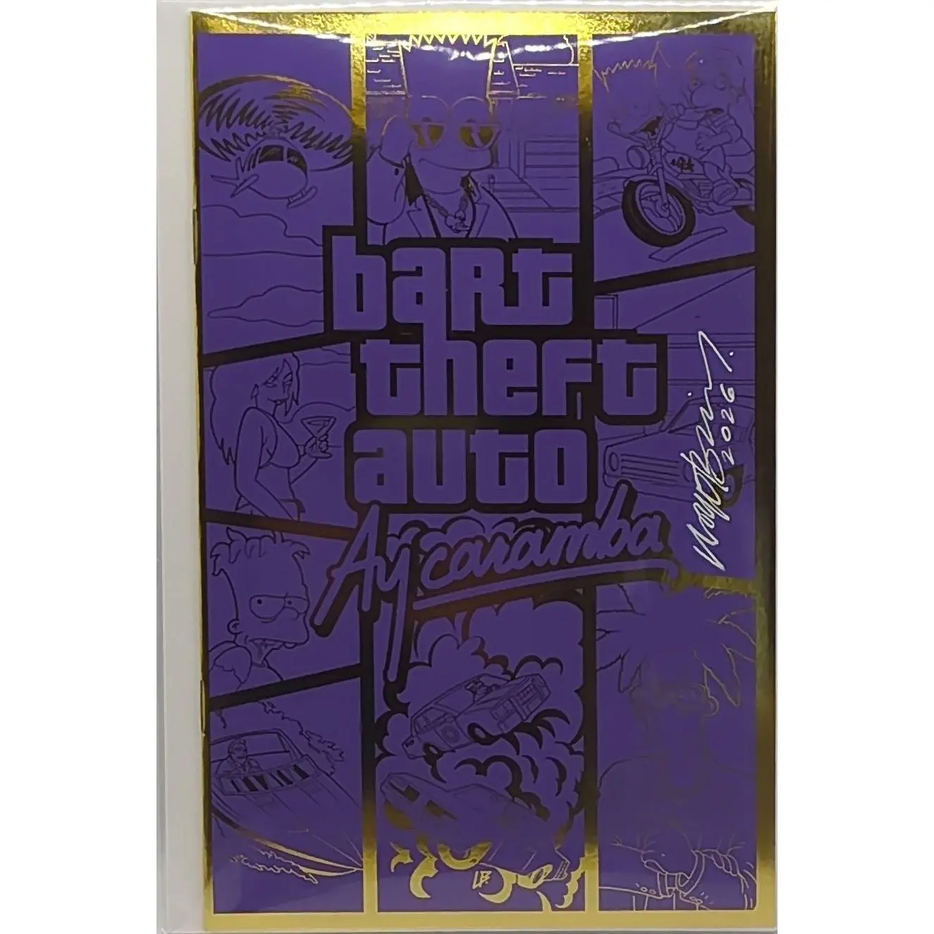 Artbook/Soft Touch - Bart Simpson - GTA Homage - Aycaramba - Signed by Artist W/COA