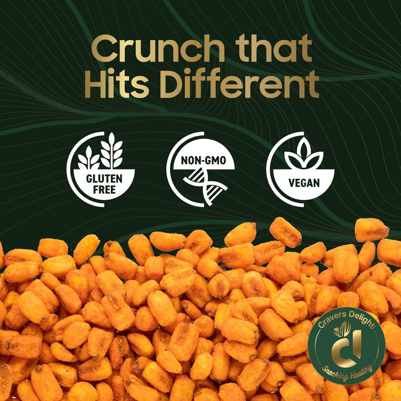 Cravers Delight Crunchy Corn Snack – 16 oz Roasted Salted Dried Corn Kernels in Giftable Resealable Pouch – Healthier Alternative to Chips and Greasy Snacks for Kids & Adults – Non-GMO and Gluten Free