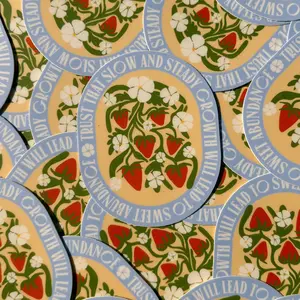 Strawberry Abundance Vinyl Sticker
