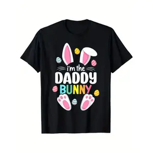 Mens Daddy Bunny Easter Family Matching TShirt for Rabbit Egg Hunt Occasion