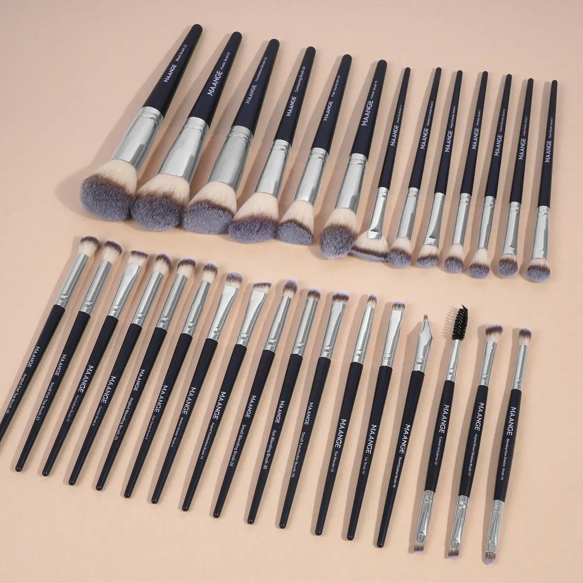 Comfort Skincare Makeup Brush Set, 30pcs Versatile Soft Cosmetic Brushes, Brushes with Soft Bristles & Comfortable Grip, Summer Makeup Gift, Makeup Br