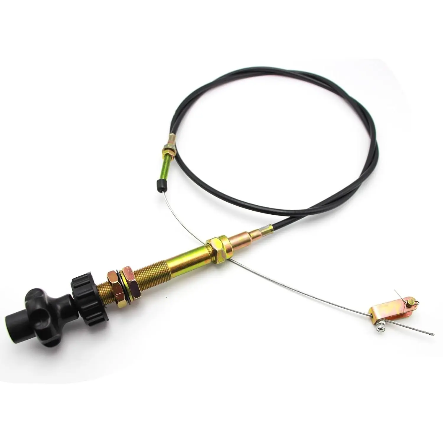 6FT Vernier Adjustable Lock Cable, Black Knob Throttle Cable | Heavy Duty Vernier Adjustable Throttle Cable 6 FT Black Locking Adjustable Heavy Duty Vernier Control Cable