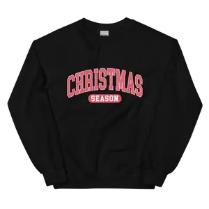 Christmas Season Sweatshirt – Festive Holiday Crewneck for Women – Cozy Christmas Outfit, Winter Sweatshirt, Holiday Gift, Ready to Ship, Cute Christmas Apparel