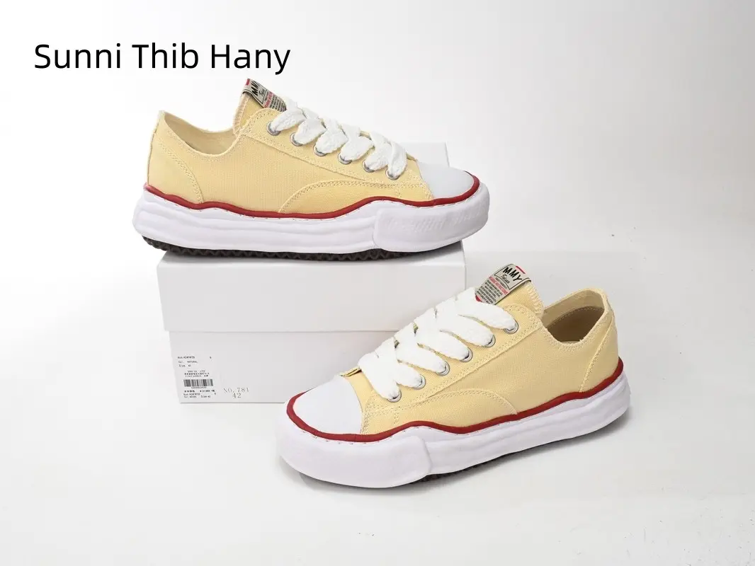 Pale Yellow Canvas Shell Toe Sneakers Wavy Melted Platform Retro Street Skate Shoes