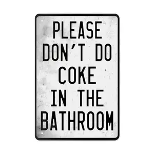 1PC Vintage Bathroom Sign 8x12 Inches Tin Art for Party Lounges & Garages Unique Bold Design Gift for Dads