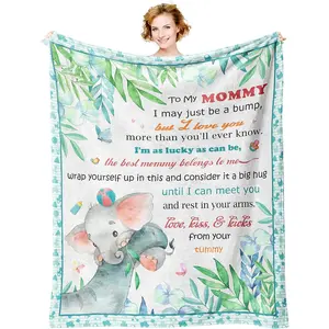 New Mom Gift, Blanket for Mom 60 x 50 inches (approx. 60 x 50 cm), Creative Gift for New Mothers, Best Gift for New Mom, New Pregnancy Gift for Mom, Gender Reveal Gift