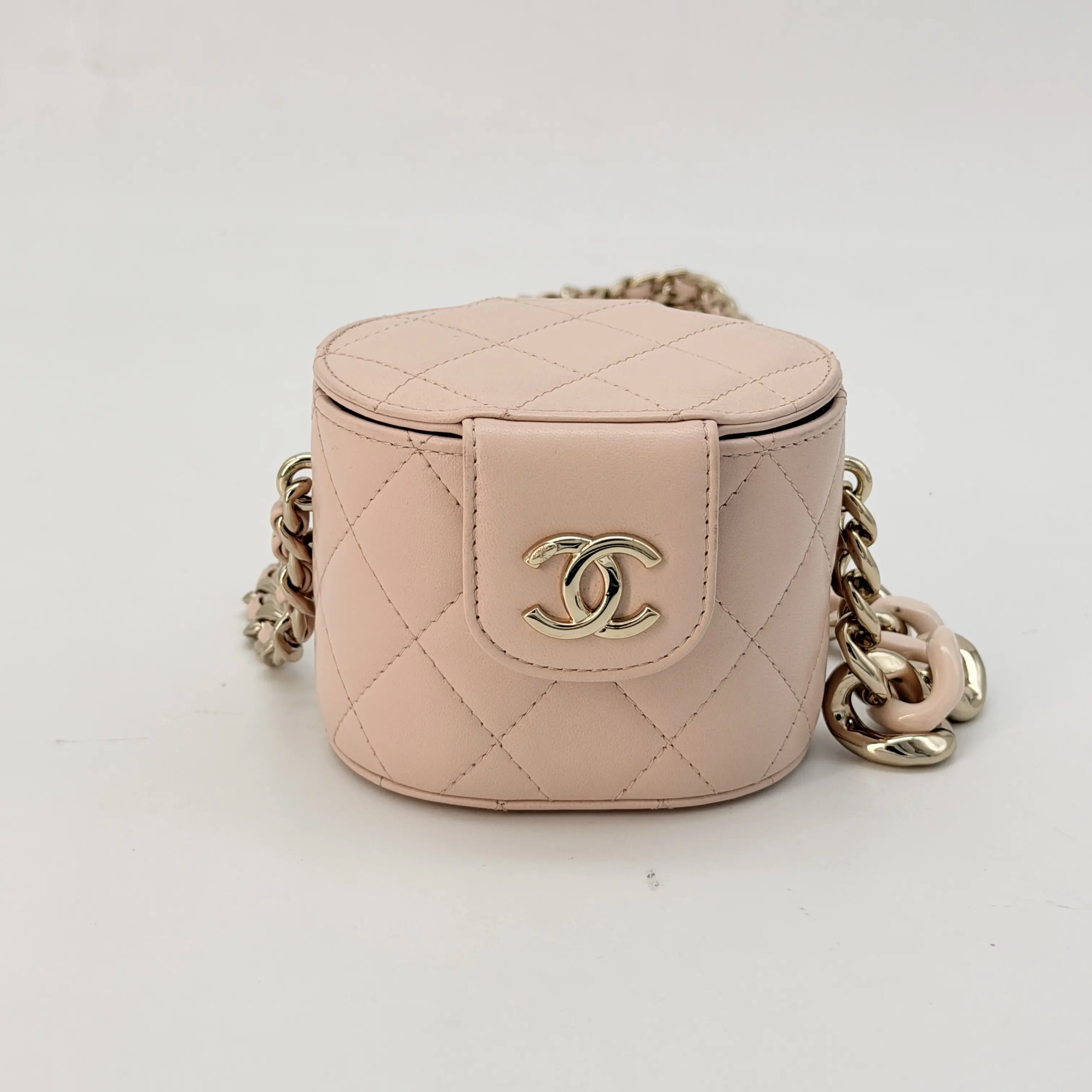 Pre-owned CHANEL lambskin Crossbody Bags Pink Flap Bag