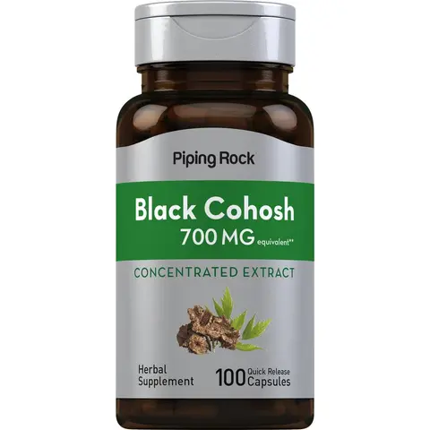 Piping Rock Black Cohosh Root Extract | 700 mg | 100 Capsules | Concentrated | Non-GMO, Gluten Free Supplement