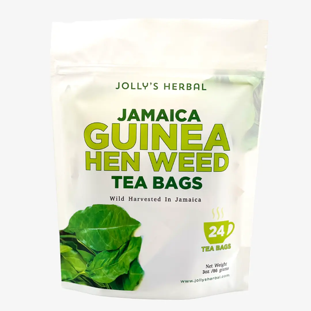 Jolly's Herbal - Jamaican Guinea Hen Weed Tea Bags, Anamu Tea, 24 count