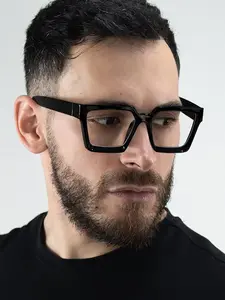 Unisex Casual Square Frame Glasses, Trendy Campus Style, Fashionable Work Accessories, Daily Wear Decorations, Suitable for Students, Stylish Square Frames