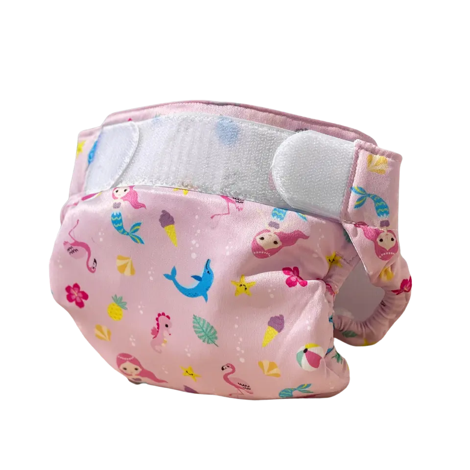 FREDS Reusable Swim Nappy for Girls Size 1 (8.8-20 lbs) - Eco-Friendly and Adjustable Fit