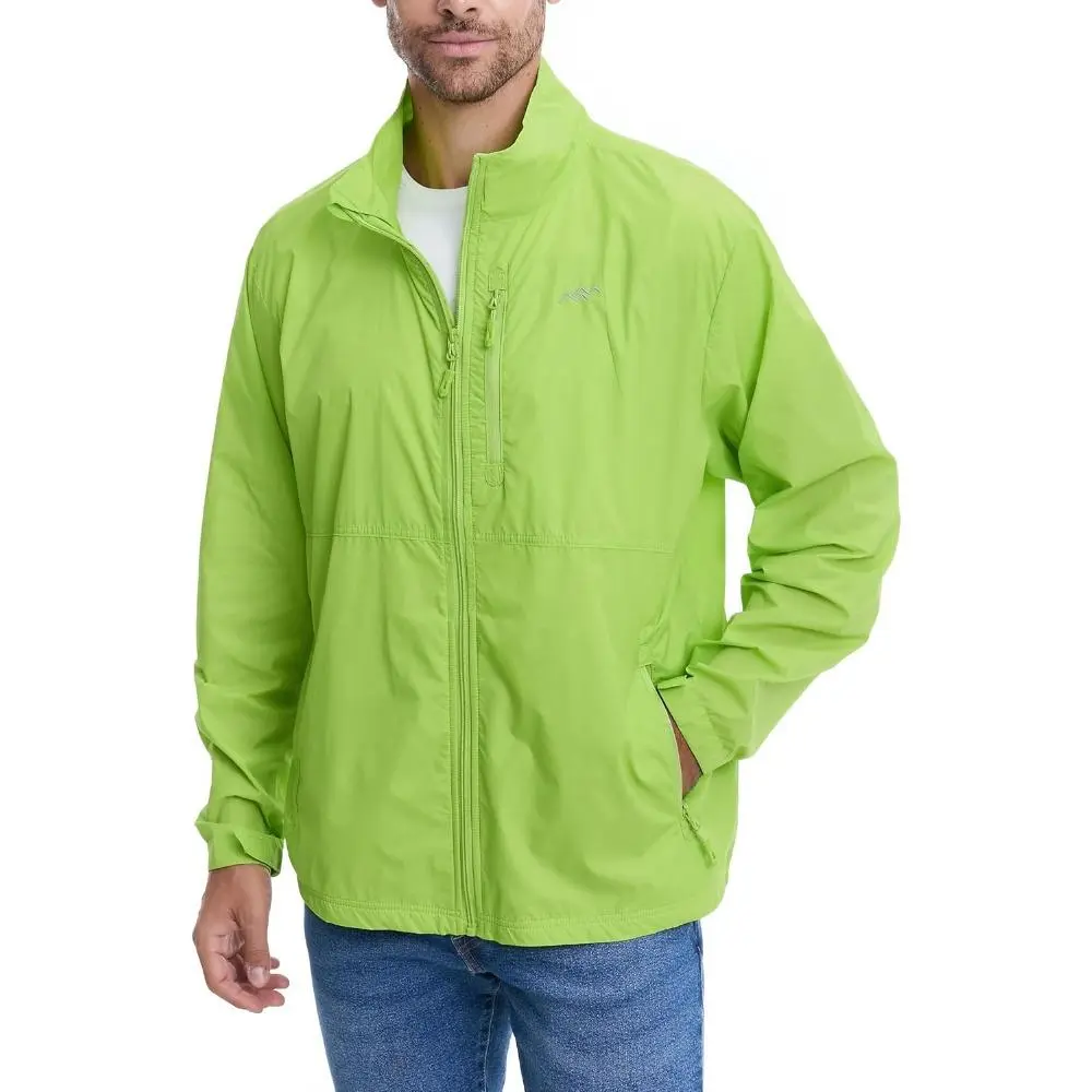 Men's Casual Windbreaker Jacket, Lightweight Hooded Packable Tops for Golf, Running & Travel with Zipper Pockets, Sports Clothes, Long Sleeve, Soccer, Male, Running/Hiking, Outdoor Wear, Outdoor Gear, Hook And Loop, Male Fit, Camping&Hiking, Cycling
