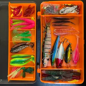Comprehensive 193pc Fishing Tackle Assortment - Complete Kit of Hard & Soft Lures for Bass, Redfish & Trout - Saltwater & Freshwater Ready