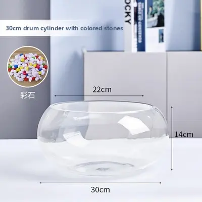 30 drum tanks come with colored stones + fish food
