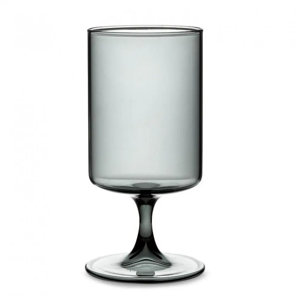 MDR Trading Inc. AB-27-RIALTO-GRY Colorful Gray Short-Stem All-Purpose Kitchen Drinkware Glass