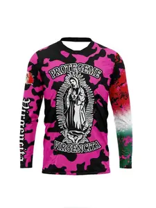 Mexican Flag Long Sleeve Crewneck Shirt, Camouflage Unisex Long Sleeve Top, Casual Fitted Crop Tee, All Seasons Fashion, Letter Pattern, Stylish