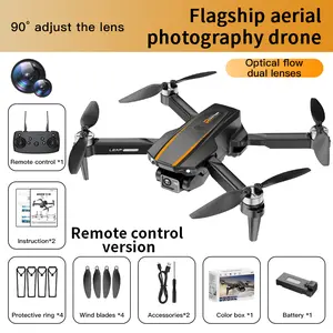 【H31】Quadcopter unmanned aerial vehicle with brushless motor for 4K high-definition aerial photography, optical flow suspension power-off control toy aircraft