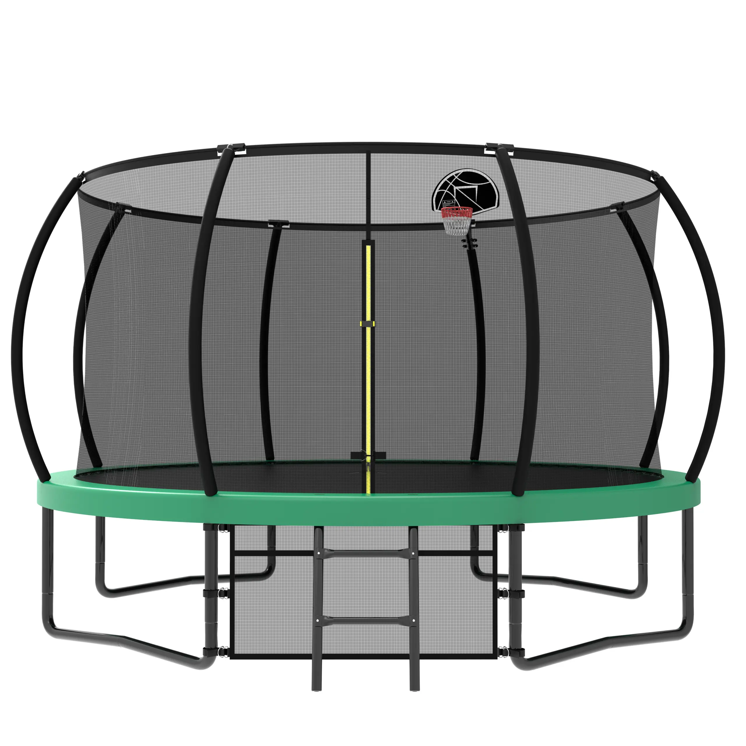 YYDS Well-made 12FT Recreational Kids Trampoline with Safety Enclosure Net & Ladder, Outdoor Recreational Trampolines