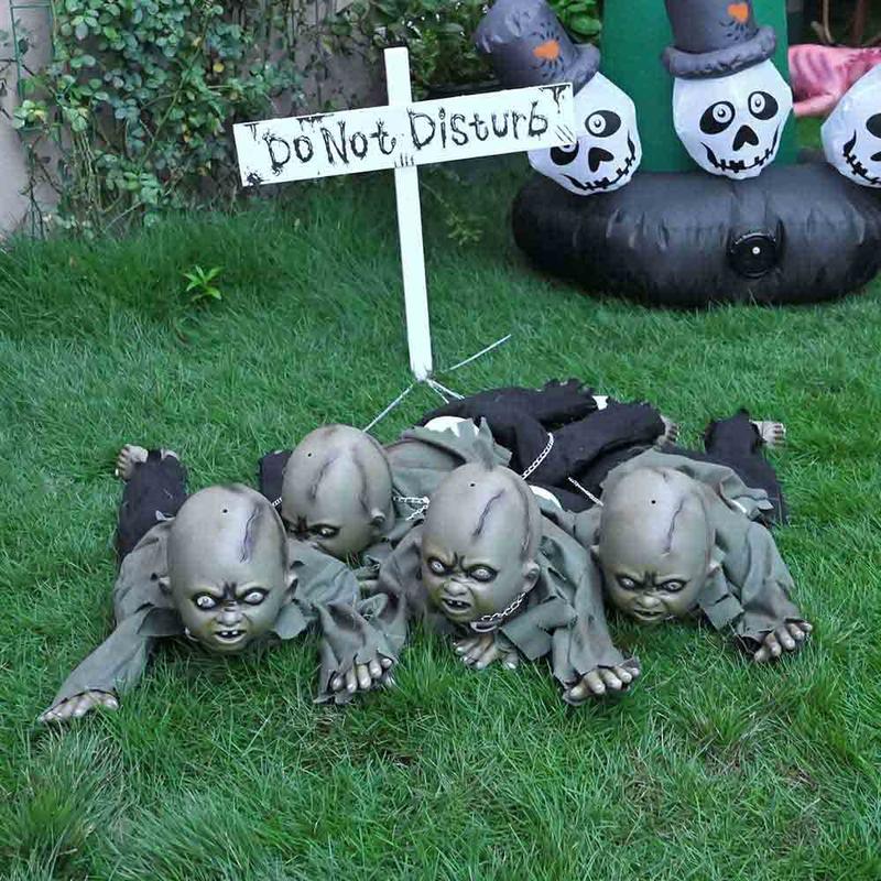 Yescom Animated Crawling Baby Zombie Halloween Decoration Prop