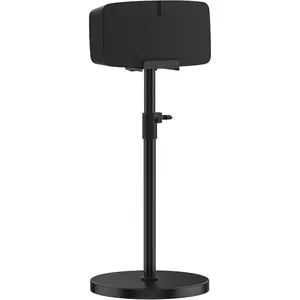 notiela Height Adjustable Speaker Stand for Sonos Five & Play 5 Speaker Support Vertical & Horizontal - Heavy-Duty Floor Stand for Sonos Play 5 Gen 2 and Sonos Five with Cable Management, Black