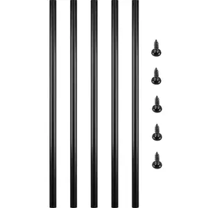 VEVOR Deck Balusters,  101 Pack Metal Deck Spindles, 26\"x0.75\" Staircase Baluster with Screws, Aluminum Alloy Deck Railing for Wood and Composite Deck, Circle Baluster for Outdoor Stair Deck Porch