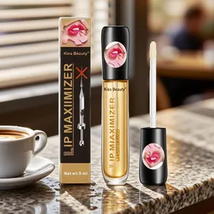 Long Lasting Lip Plumper Oil, 2 Counts/set Moisturizing Lip Plumper, Glossy Lip Glaze Stick, Plumping Lip Oil Lip Stick for Girls & Women