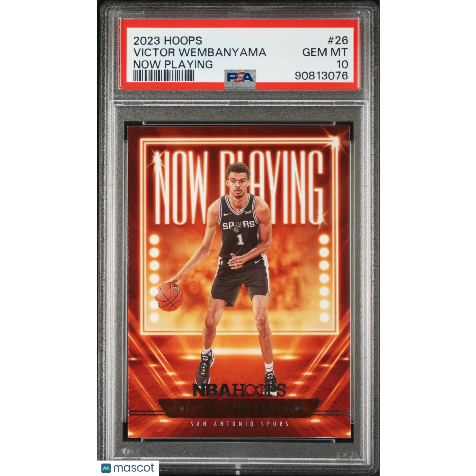 Victor Wembanyama PSA 2023 Panini NBA Hoops Now Playing #26 10