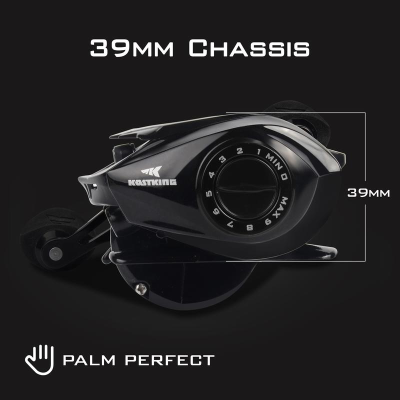 KastKing Spartacus II Baitcasting Fishing Reel，Reel Combo,6oz Ultralight Baitcaster Reel,spinning Super Smooth with 17.6 LB Carbon Fiber Drag, 7.2:1 Gear Ratio, 39mm Palm Perfect Lower Profile Design For Beginner Fishing Reel