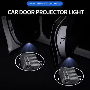 2PCS Fit For Jaguar Wireless Led Car Door Lamp Welcome Laser Projector Atmosphere Warning Light