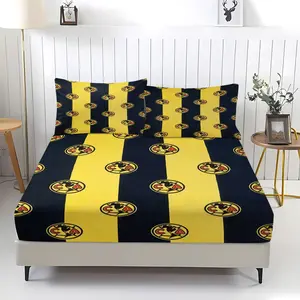 Mexico Club America Soft Bedding Set (includes 1 Fitted Sheet & 2 Pillowcases), Ideal for Teenagers, Football Fans Bedroom Decor, Bed Sheet Sets
