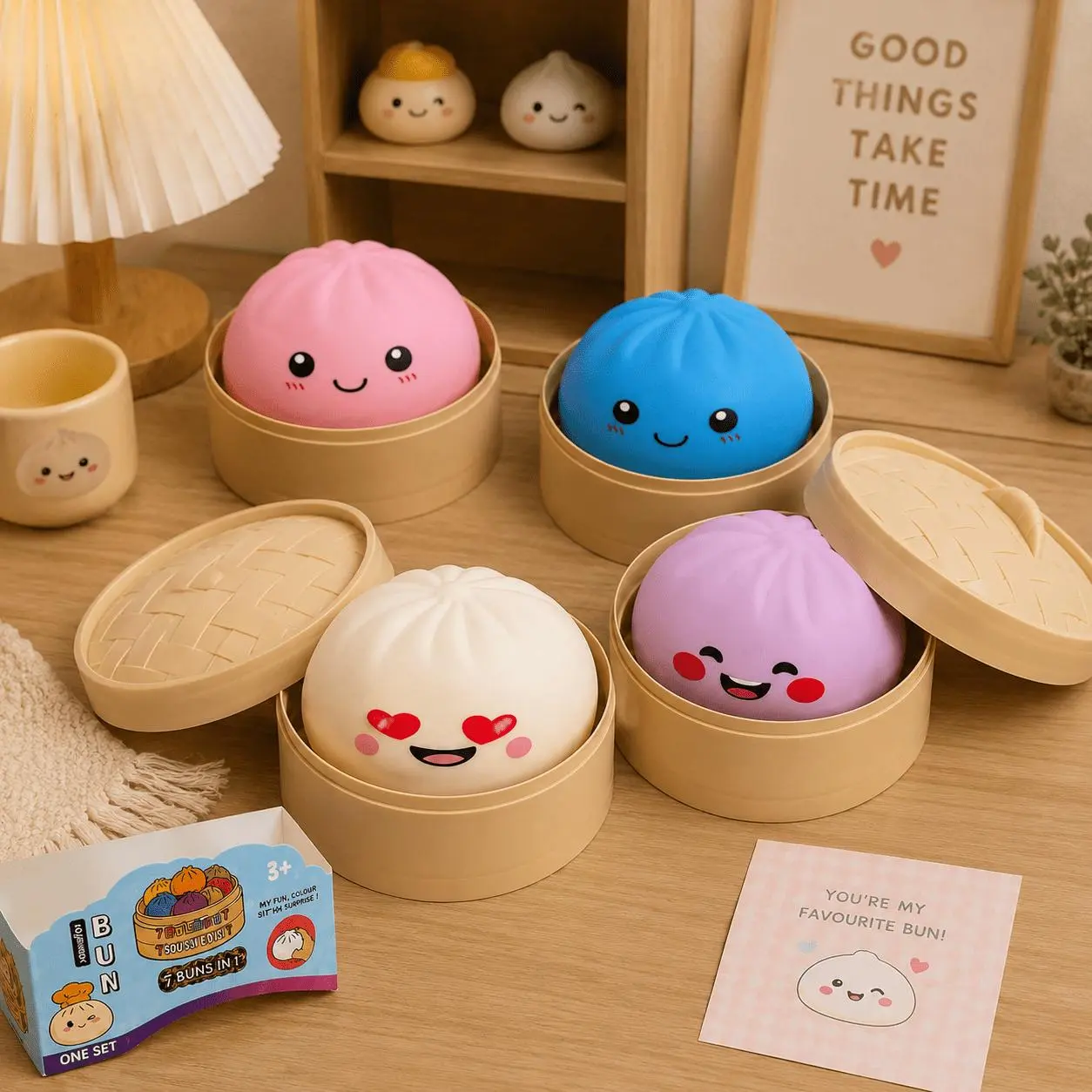 1-Piece Random Color Jumbo Dumpling Squishy Stress Toy – 6-Inch Giant Soft Squeeze Stress Ball for Adults & Teens, Slow-Rise Decompression Fidget Toy for Anxiety Relief, Desk & Home Relaxation Toy