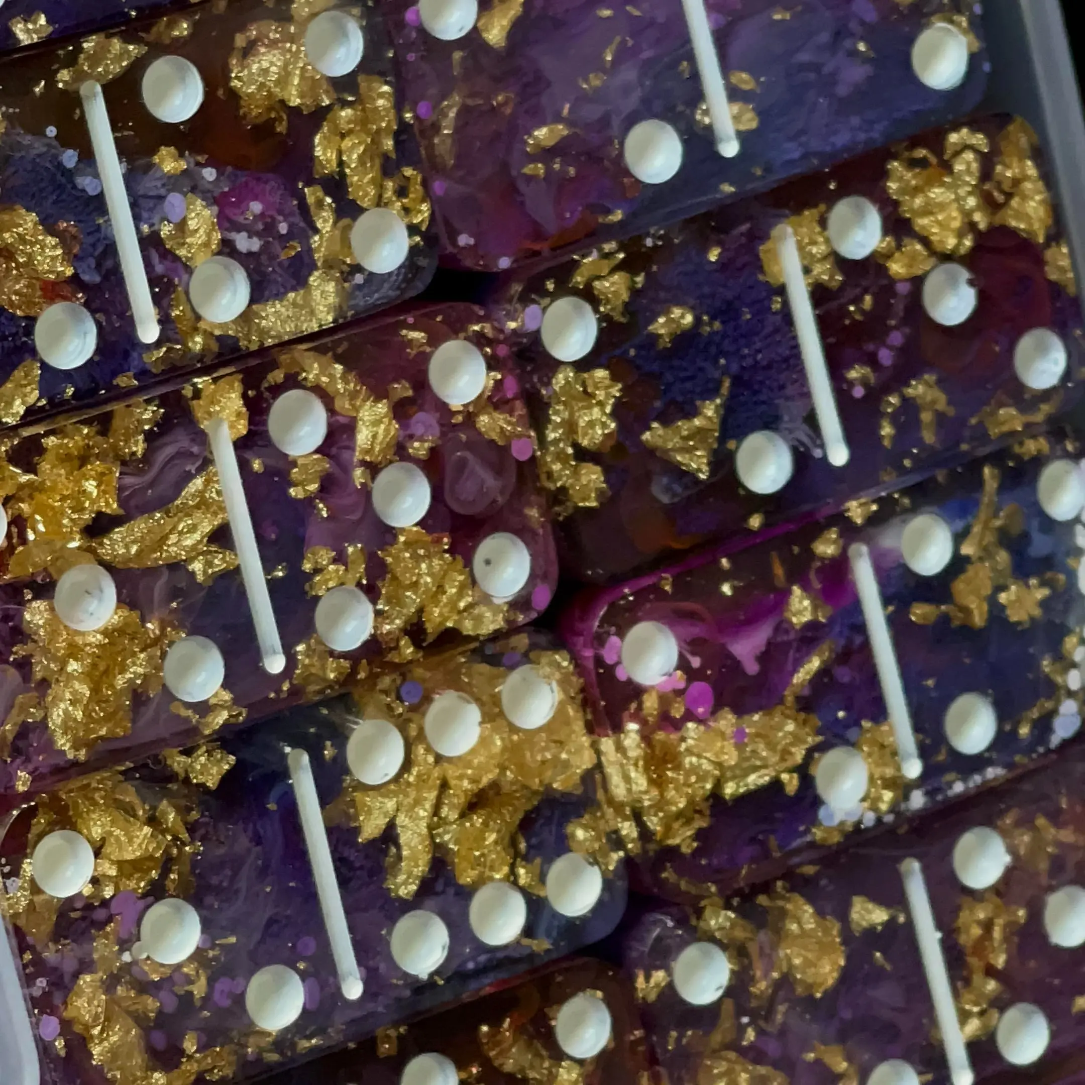 The Resin B.A.E. Colorful Resin Domino Set - Versatile Game for Stylish Decor & Unique Gift